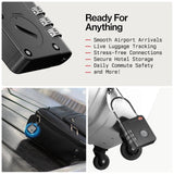 KeySmart SmartLock Tracking Luggage Locks, TSA Locks for Luggage, GPS Tracker, Combination Lock Compatible with Apple Find My App, Best Travel Essentials, Replaceable Non - Rechargeable Battery (1 Pack)