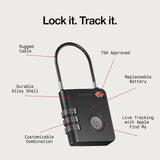 KeySmart SmartLock Tracking Luggage Locks, TSA Locks for Luggage, GPS Tracker, Combination Lock Compatible with Apple Find My App, Best Travel Essentials, Replaceable Non - Rechargeable Battery (1 Pack)