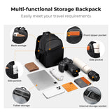 K&F CONCEPT Camera Backpack, Lightweight Camera Bag for Photographers, Portable Photography Bag Compatible with Canon/Nikon/Sony - Black