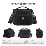 K&F CONCEPT Camera Sling Bag, Crossbody Sling Shoulder Bag with Hardshell Protection &Tripod Holder Compatible with Canon/Nikon/Sony DSLR/SLR/Mirrorless Cameras and Lenses