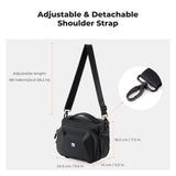 K&F CONCEPT Camera Sling Bag, Crossbody Sling Shoulder Bag with Hardshell Protection &Tripod Holder Compatible with Canon/Nikon/Sony DSLR/SLR/Mirrorless Cameras and Lenses