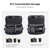 K&F CONCEPT Camera Sling Bag, Crossbody Sling Shoulder Bag with Hardshell Protection &Tripod Holder Compatible with Canon/Nikon/Sony DSLR/SLR/Mirrorless Cameras and Lenses