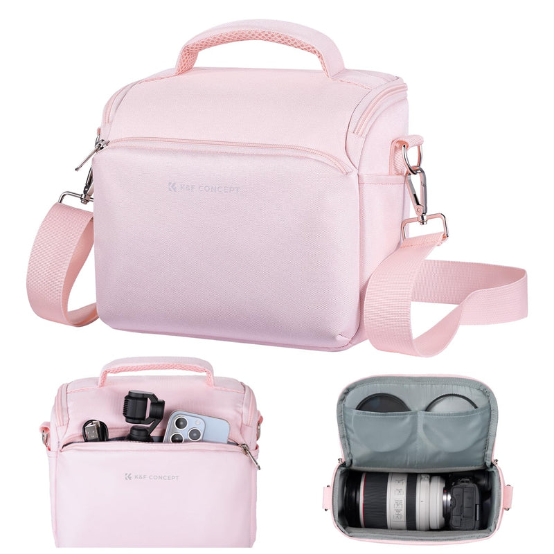 K&F CONCEPT Camera Sling Bag Small Crossbody Camera Case DSLR/SLR/Cute Compact Shoulder Photography Bags for Photographers