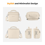 K&F CONCEPT Camera Sling Bag Small Crossbody Camera Case DSLR/SLR/Cute Compact Shoulder Photography Bags for Photographers - Beige