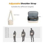 K&F CONCEPT Camera Sling Bag Small Crossbody Camera Case DSLR/SLR/Cute Compact Shoulder Photography Bags for Photographers - Beige