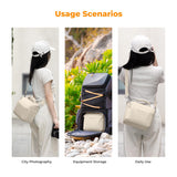 K&F CONCEPT Camera Sling Bag Small Crossbody Camera Case DSLR/SLR/Cute Compact Shoulder Photography Bags for Photographers - Beige