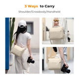 K&F CONCEPT Camera Sling Bag Small Crossbody Camera Case DSLR/SLR/Cute Compact Shoulder Photography Bags for Photographers - Beige