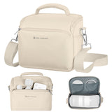 K&F CONCEPT Camera Sling Bag Small Crossbody Camera Case DSLR/SLR/Cute Compact Shoulder Photography Bags for Photographers - Beige
