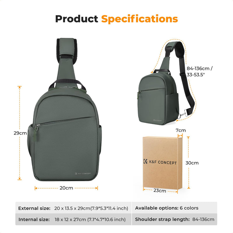 K&F CONCEPT Small Camera Bag for Photographer, Camera Sling Crossbody bag for DSLR/SLR/Mirrorless Camera, Compact Camera Case for Men and Women