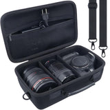 khanka Camera Case for Canon EOS Rebel T7/T100/T6/R50/R100/R5/R7/R8/R6 Mark II/SL3 DSLR Camera,Travel Protective Carrying Case for Canon EOS Rebel Camera and 18 - 55mm/18 - 45mm Lens(Case Only)