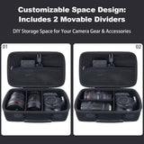 khanka Camera Case for Canon EOS Rebel T7/T100/T6/R50/R100/R5/R7/R8/R6 Mark II/SL3 DSLR Camera,Travel Protective Carrying Case for Canon EOS Rebel Camera and 18 - 55mm/18 - 45mm Lens(Case Only)