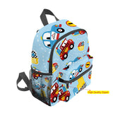 Kids School Bag Girls Boys Preschool Toddler Backpack for Boy Girl Lightweight Shoulder Book Bag for Kids Perfect Back Pack for Toddler to Kindergarten Firefighter Police Car Blue