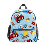 Kids School Bag Girls Boys Preschool Toddler Backpack for Boy Girl Lightweight Shoulder Book Bag for Kids Perfect Back Pack for Toddler to Kindergarten Firefighter Police Car Blue