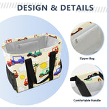 Kigai Vintage Jeeps Beach Bag for Women, Waterproof Sandproof Large Tote Casual Bag for Beach Pool Swim