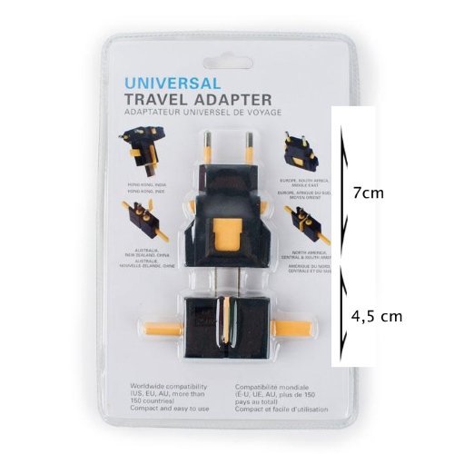 Kikkerland UL03 - A Universal Travel Adapter, Black