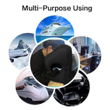 Kimiandy Inflatable Travel Pillow for Airplane, Neck Air Pillow for Sleeping to Avoid Neck and Shoulder Pain, Support Head and Lumbar, Used for Airplane, Car, Bus and Office (Black)