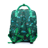 KingCheer Cute Preschool Backpack Toddler School Book Bag for Girls Boys Kids Kindergarten Nursery Travel Bag with Chest Strap(12inch, Green Dinosaur)