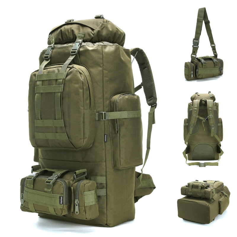 King'sGuard 100L Camping Hiking Backpack Molle Rucksack Military Camping Backpacking Daypack