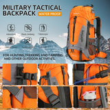 King'sGuard 60L Hiking Backpack for Men and Women Lightweight Camping Hiking Backpack with Rain Cover Large Waterproof Travel Backpack Backpacking Pack (Orange)