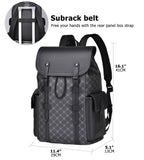 KingTo Laptop Backpack for Men Luxury Anti - Theft Travel Backpack Casual Business Waterproofing Computer Bag (A - Black - 1)