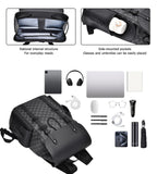 KingTo Laptop Backpack for Men Luxury Anti - Theft Travel Backpack Casual Business Waterproofing Computer Bag (A - Black - 1)