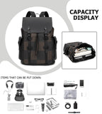 KingTo Laptop Backpack for Men Luxury Anti - Theft Travel Backpack Casual Business Waterproofing Computer Bag (B - Brown)