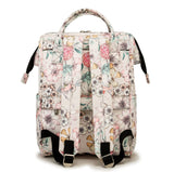 Kinmac Wide Open Style Laptop Backpack for Laptop Up to 15.6 Inch Men Women Travel Outdoor Backpack (Floral)