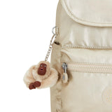 Kipling Ezra Small Metallic Backpack Starry Gold Metallic