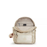 Kipling Ezra Small Metallic Backpack Starry Gold Metallic
