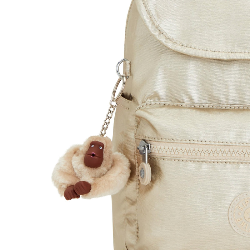 Kipling Ezra Small Metallic Backpack Starry Gold Metallic