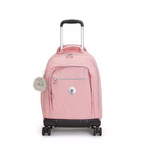 Kipling New Zea 15" Laptop Rolling Backpack Bridal Rose | Backpacks4Less