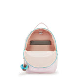 Kipling Seoul Small Metallic Tablet Backpack Sea Pink Met