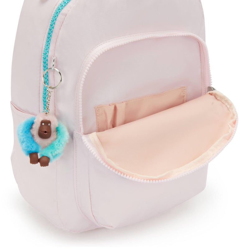 Kipling Seoul Small Metallic Tablet Backpack Sea Pink Met