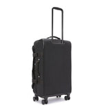 Kipling Spontaneous Softside Spinner Wheel Luggage, Integrated TSA Accepted Lock, Black Noir, Checked - Medium 26,KI6918