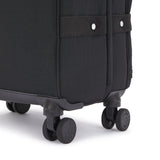Kipling Spontaneous Softside Spinner Wheel Luggage, Integrated TSA Accepted Lock, Black Noir, Checked - Medium 26,KI6918