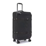Kipling Spontaneous Softside Spinner Wheel Luggage, Integrated TSA Accepted Lock, Black Noir, Checked - Medium 26,KI6918