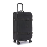 Kipling Spontaneous Softside Spinner Wheel Luggage, Integrated TSA Accepted Lock, Black Noir, Checked - Medium 26,KI6918