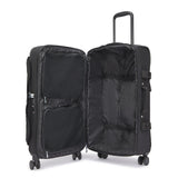 Kipling Spontaneous Softside Spinner Wheel Luggage, Integrated TSA Accepted Lock, Black Noir, Checked - Medium 26,KI6918