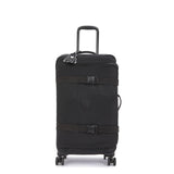 Kipling Spontaneous Softside Spinner Wheel Luggage, Integrated TSA Accepted Lock, Black Noir, Checked-Medium 26,KI6918