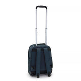 Kipling Women's Gaze Large Rolling, Durable, Wheeled Backpack with Adjustable Shoulder Straps, Nylon Book Bag, True Blue Tonal, 8.25" L x 17.25" H x 12.25" D,100352251