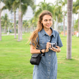KIWIFOTOS Travel Camera Bag with Strap Camera Carrying Case for Fuji X - E5 X100VI X100V X100F GFX100RF Sony RX1R III A6700 A6600 A6100 CANON G1X Mark III Compact Camera