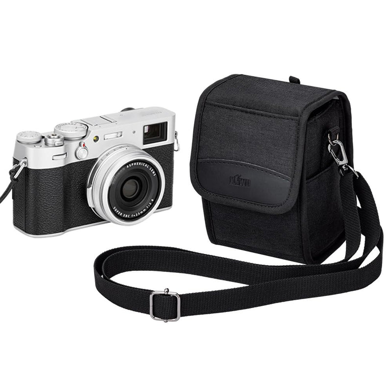 KIWIFOTOS Travel Camera Bag with Strap Camera Carrying Case for Fuji X - E5 X100VI X100V X100F GFX100RF Sony RX1R III A6700 A6600 A6100 CANON G1X Mark III Compact Camera
