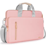 KIZUNA Laptop Bag Case 15.6 Inch Computer Shoulder Messenger Sleeve Briefcase For 16" MacBook Pro M1 M2 Max/16 Lenovo IdeaPad Flex 5i/Thinkbook 16+ /15.6" HP Envy x360 15/Dell XPS 15/LG Gram 15,Pink