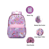 KK CRAFTS Preschool Backpack Kindergarten Little Kids Toddler Elementary School Backpacks for Boys and Girls with Chest Strap(15Inch, Purple Unicorn)