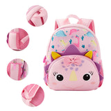 KK CRAFTS Preschool Backpack Toddler Neoprene Animal Schoolbag Lunch backpack for Kids Boys Girls(Dinosaur Girl)
