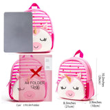 KK CRAFTS Preschool Backpack Toddler Neoprene Animal Schoolbag Lunch backpack for Kids Boys Girls(Unicorn)