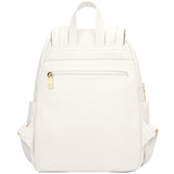 KKXIU Quilted Trendy Leather Backpack Purse for Women and Ladies Shoulder Travel Daypacks Bags (White)