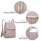 KKXIU Trendy Leather Backpack Purse for Women and Ladies Shoulder Travel Daypacks Bags (A - Pink)