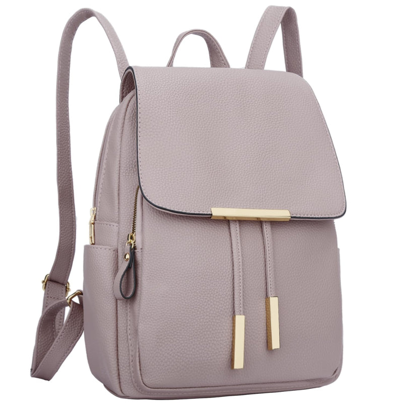 KKXIU Trendy Leather Backpack Purse for Women and Ladies Shoulder Travel Daypacks Bags (A - Pink)