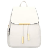 KKXIU Trendy Leather Backpack Purse for Women and Ladies Shoulder Travel Daypacks Bags (A - White)